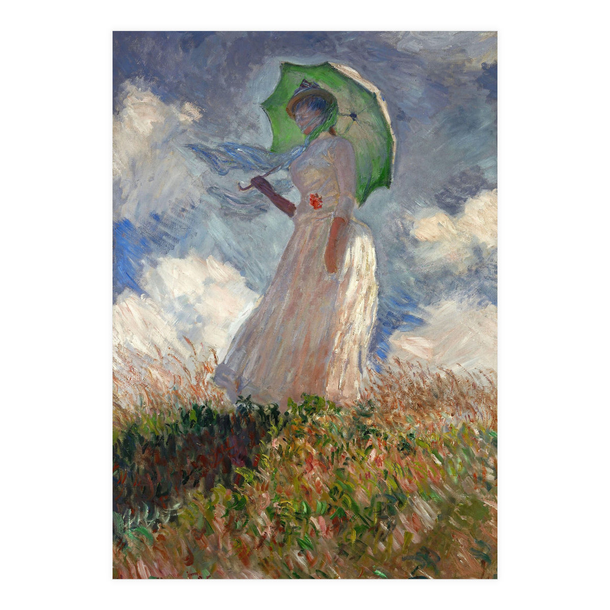 Claude Monet / 'The Woman with a Parasol', 1886, Oil on canvas, 131 × 88 cm. SUZANNE HOSCHEDE. (Print Only)