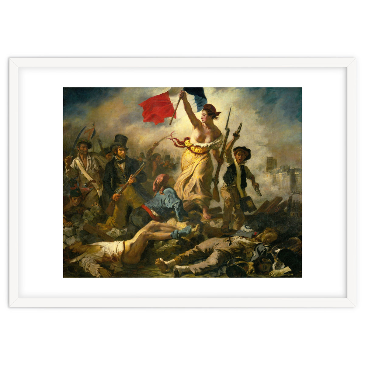 光の liberté（リベルテ）　絵画原画 Eugène Delacroix Stamp - Liberty Leading the People, 28 July