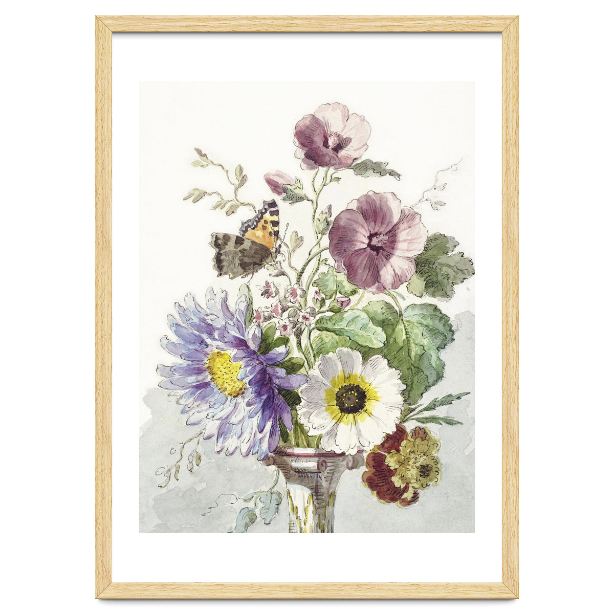 William van Leen – Bouquet of Flowers with a Butterfly (1763–1825)