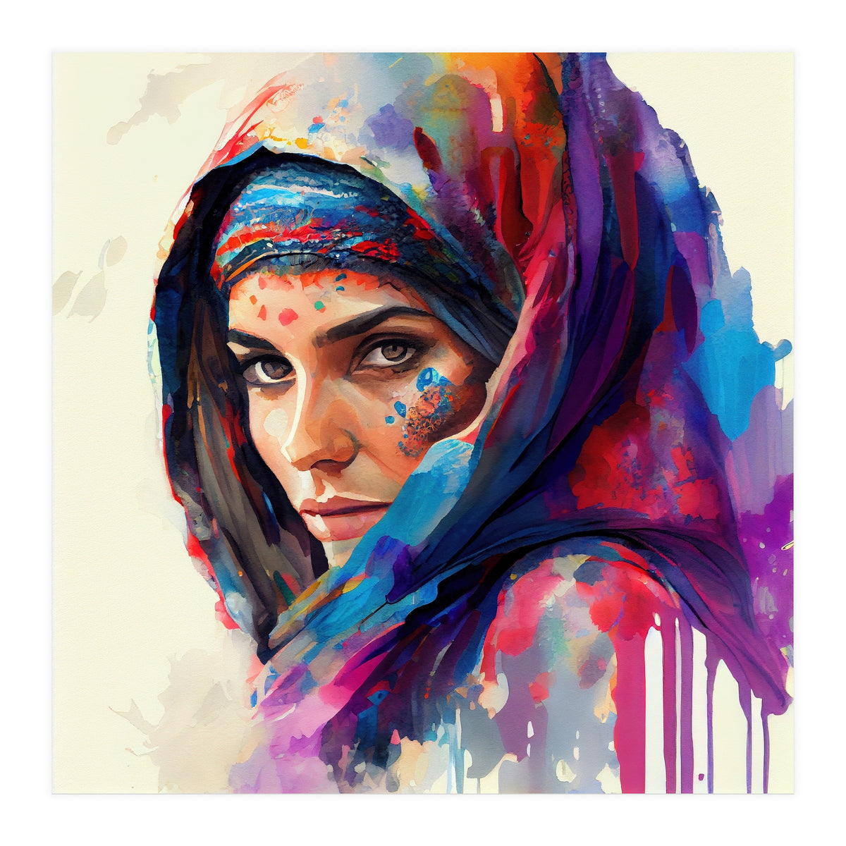 Vivid Veil Side Portrait (Print Only)