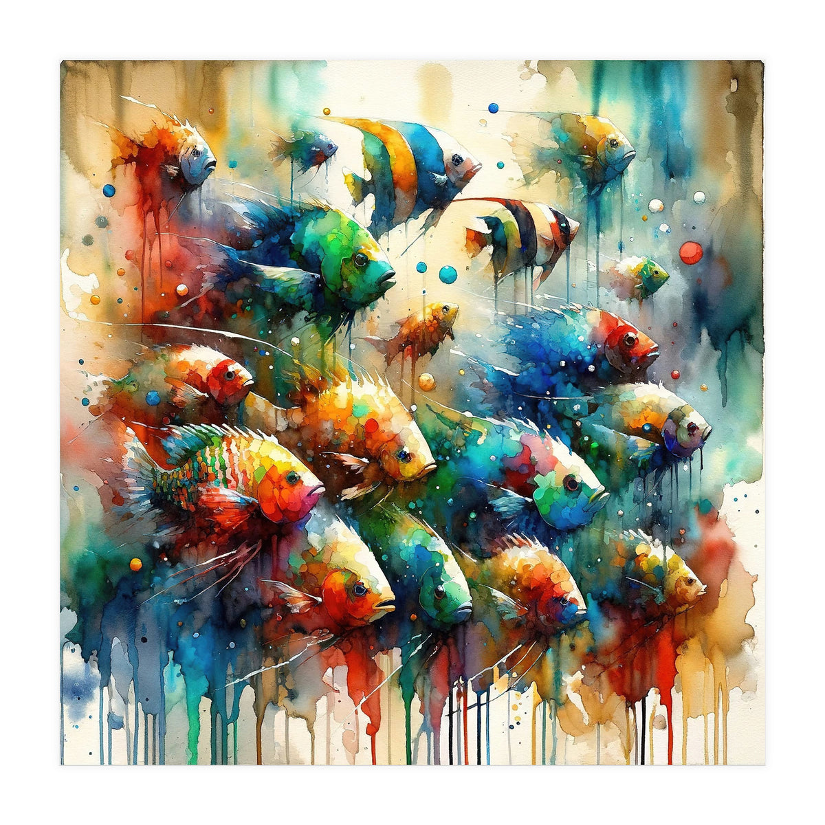 Colorful Aquarium Fish (Print Only)