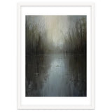 Ethereal Rainy Lake Forest Oil Painting thumbnail