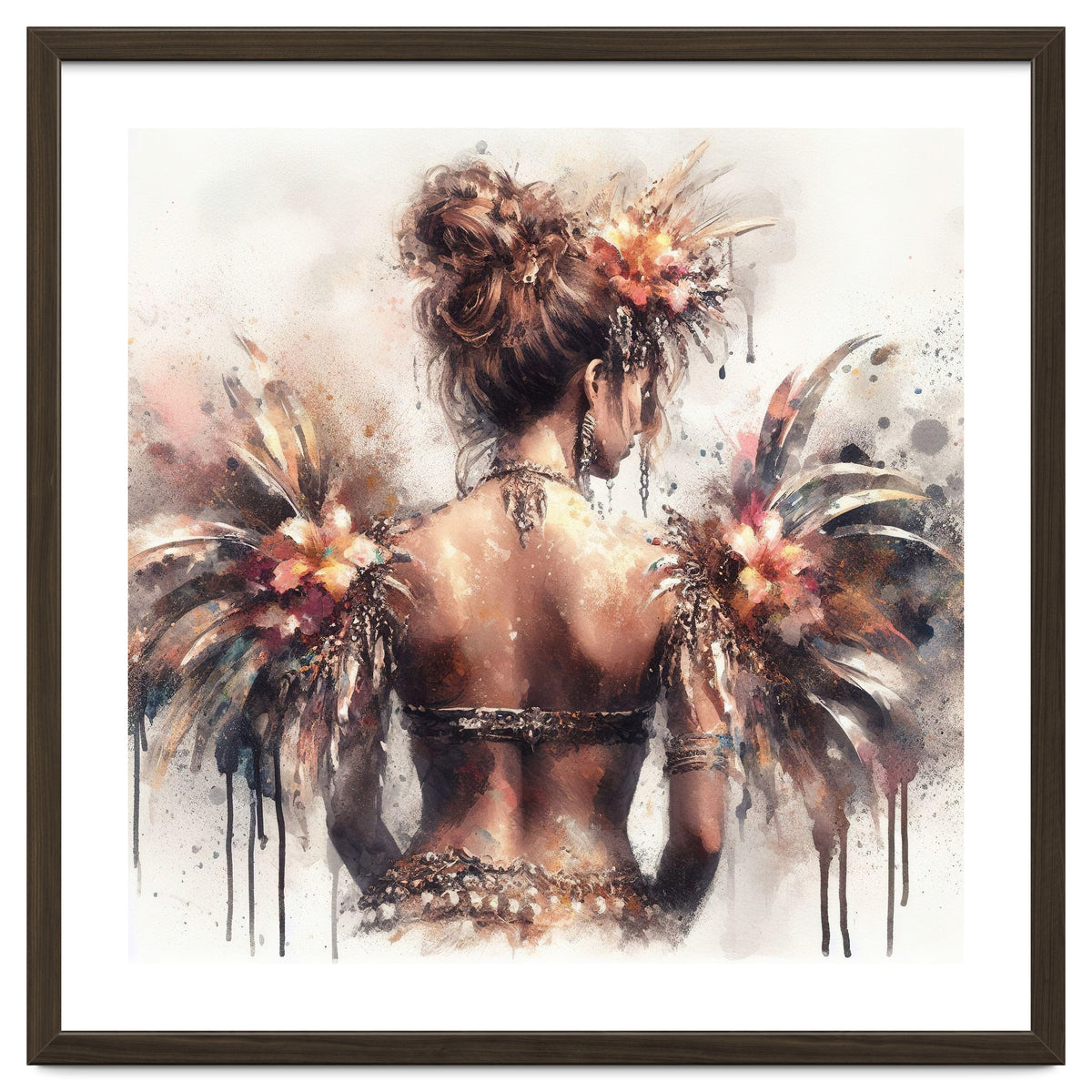 Ornate Floral Back Portrait