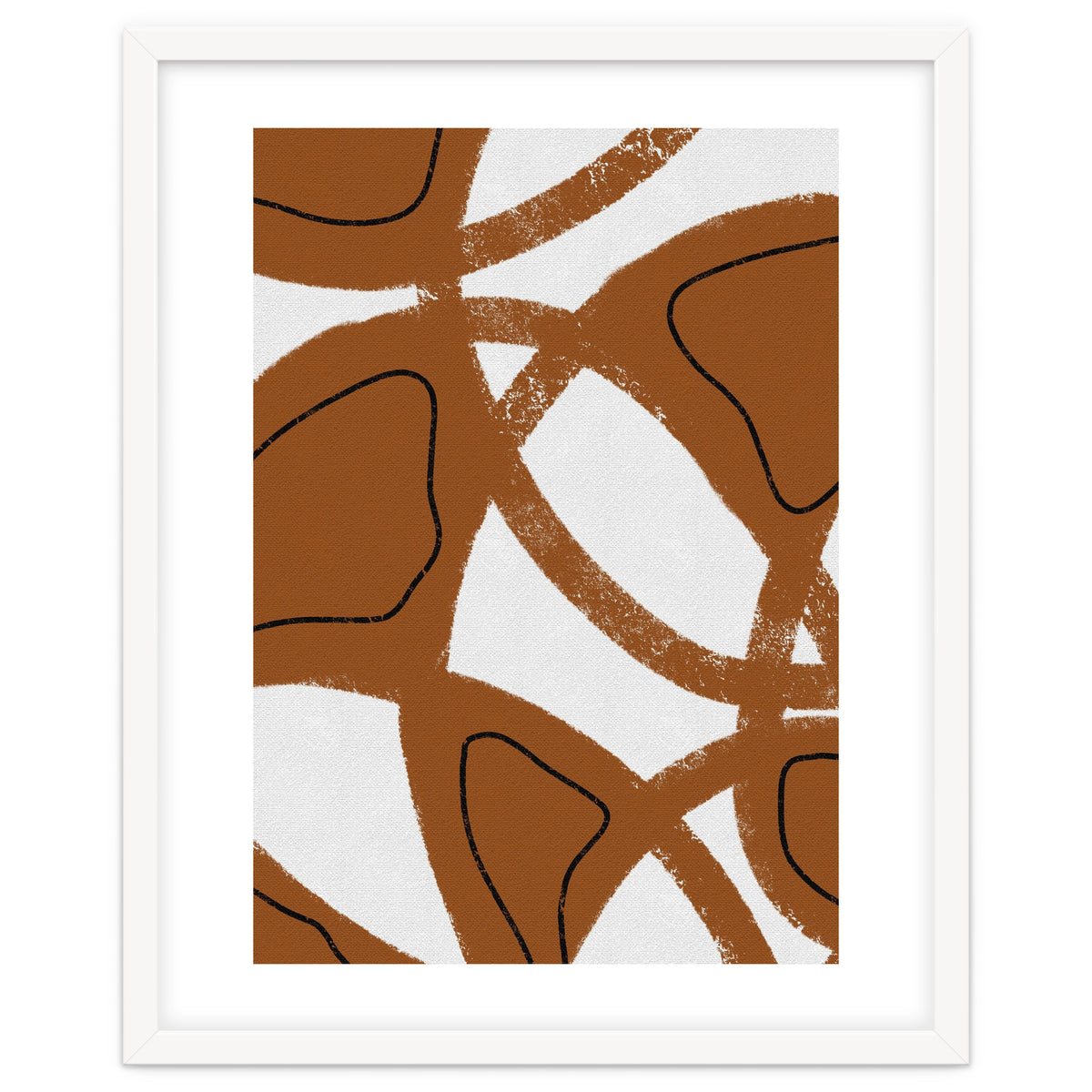 Abstract Brown and Black Lines