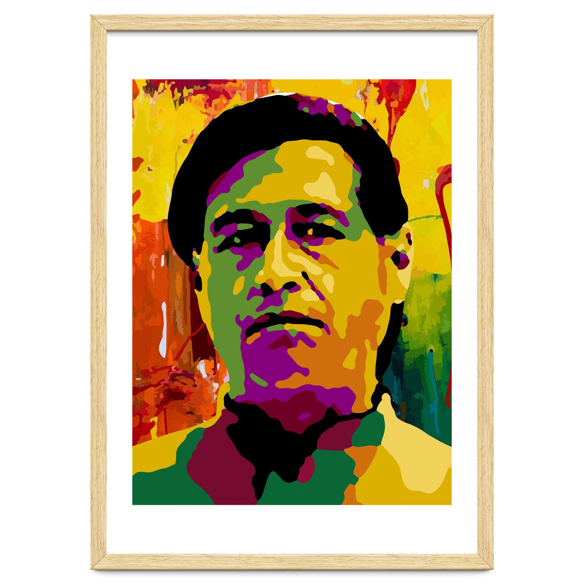 Cesar Chavez Colorful Abstract Art