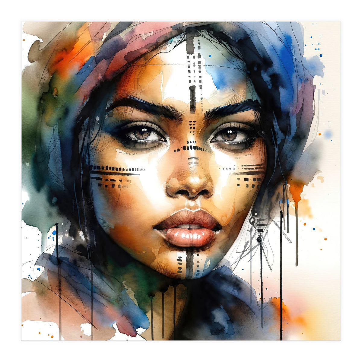 Tribal Muse Portrait (Print Only)