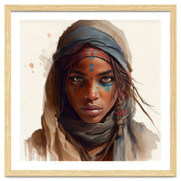 Watercolor Tuareg Woman #2