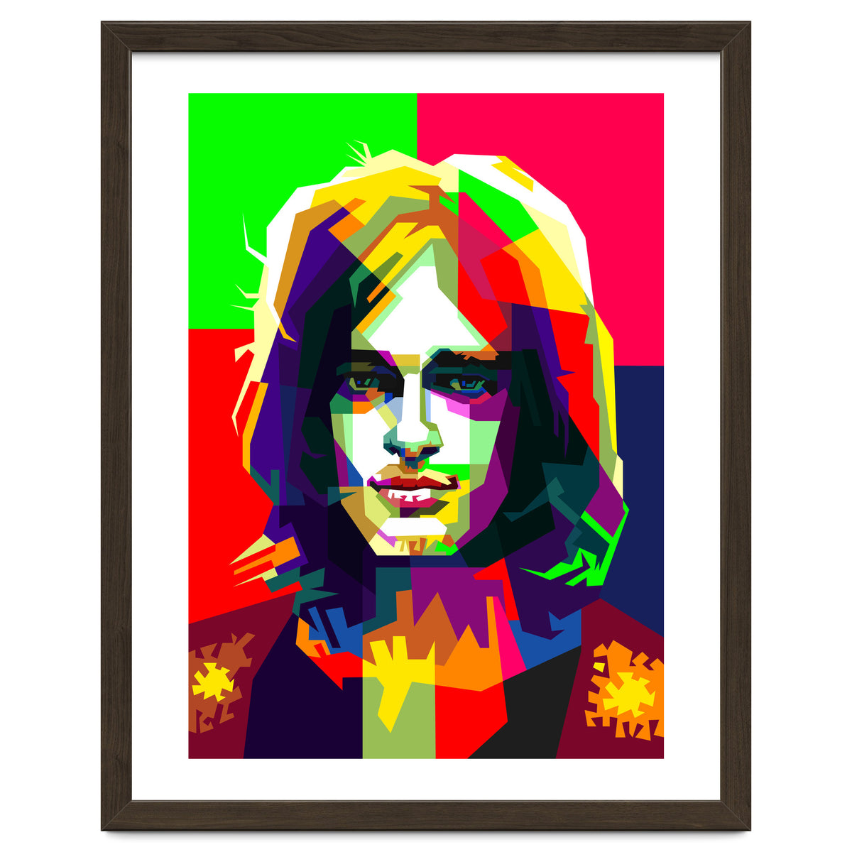 David Gilmour Pink Floyd Classic Rock Art WPAP