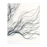 Abstract Black Branching Lines Flowing (Print Only) thumbnail