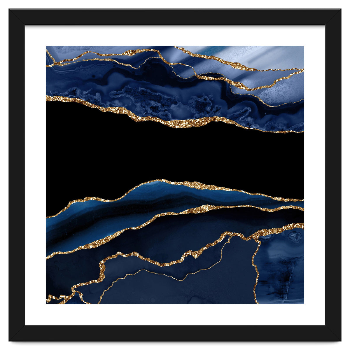 Navy & Gold Agate Texture 11