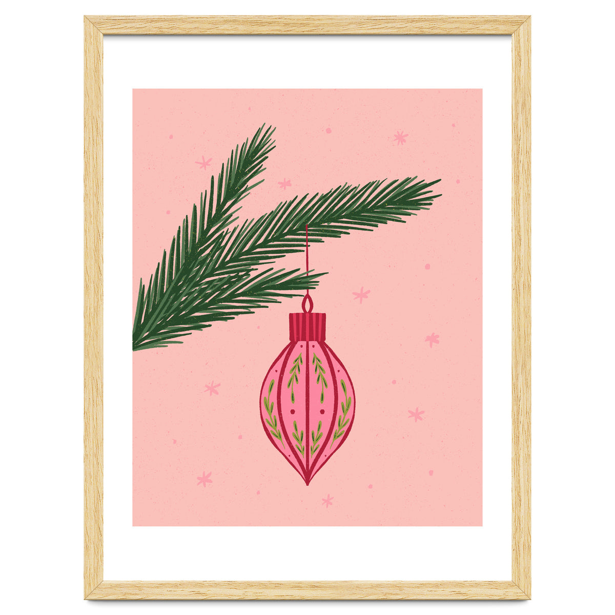 Christmas Globe with tree branch