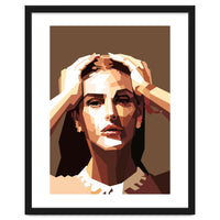 Monica Bellucci Actress Retro Art Illustration