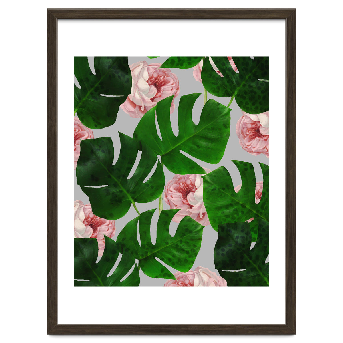 Monstera & Rose Pattern