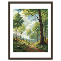 Vibrant Summer Forest Landscape Painting