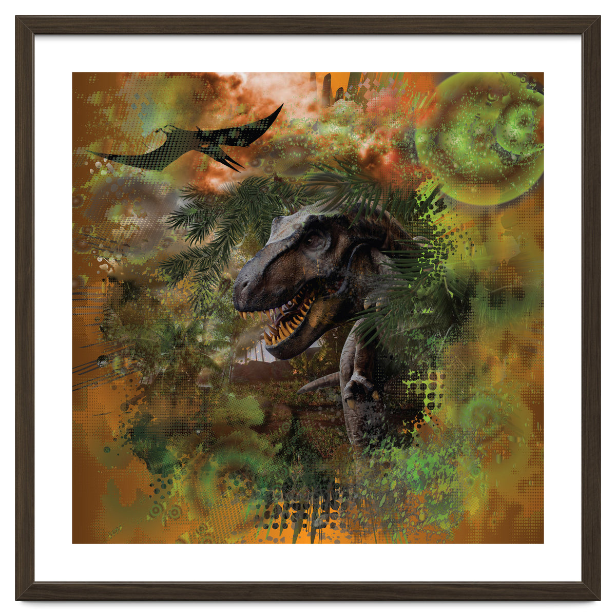 Dinosaur Jurassic T-Rex Collage