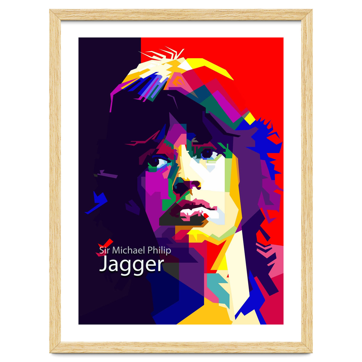 Sir Michael Philip Jagger Pop Art Wpap