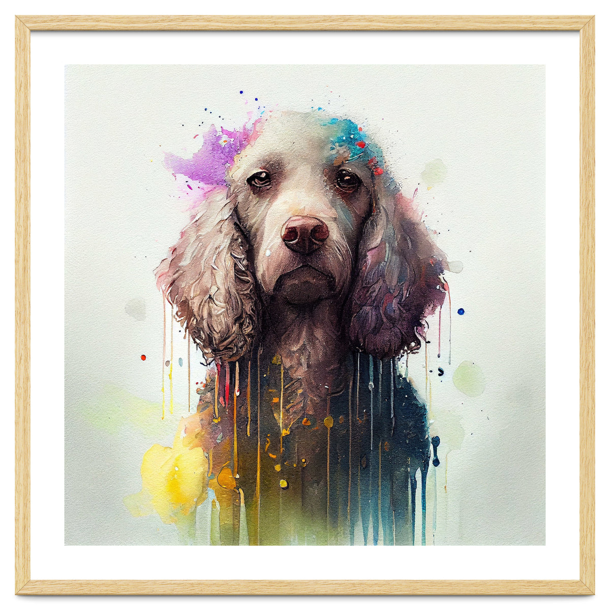 Watercolor Poodle Dog