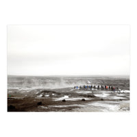 Tourists looking at the geyser - Iceland (Print Only)