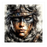 Warrior Woman With Aviator Goggles (Print Only) thumbnail
