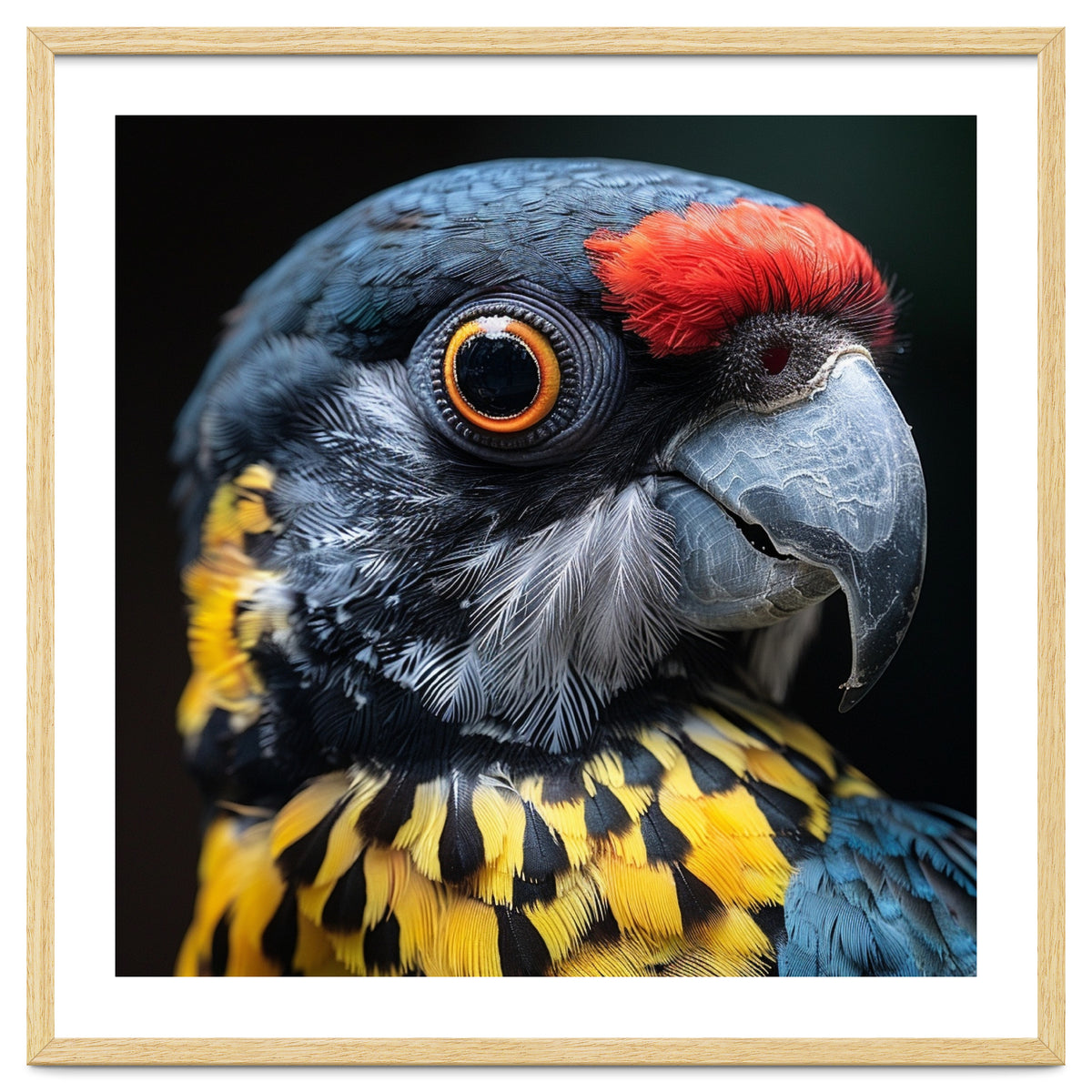 Close-up Portrait of a Vibrant Parrot