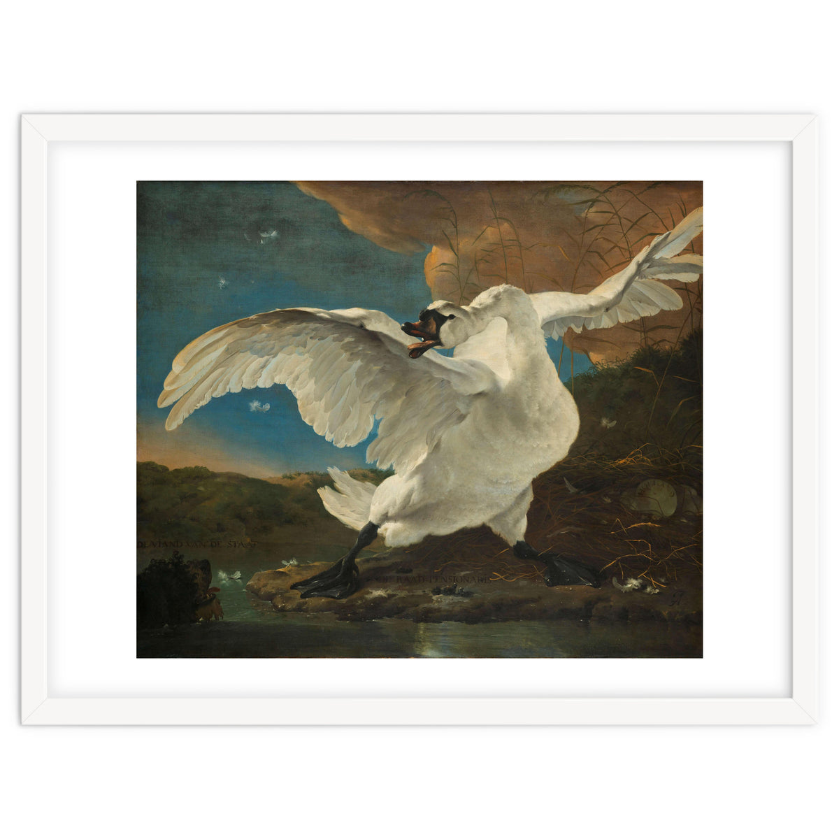 The Threatened Swan. The Threatened Swan; Interpreted later as an Allegory on Johan de Witt. Dati...