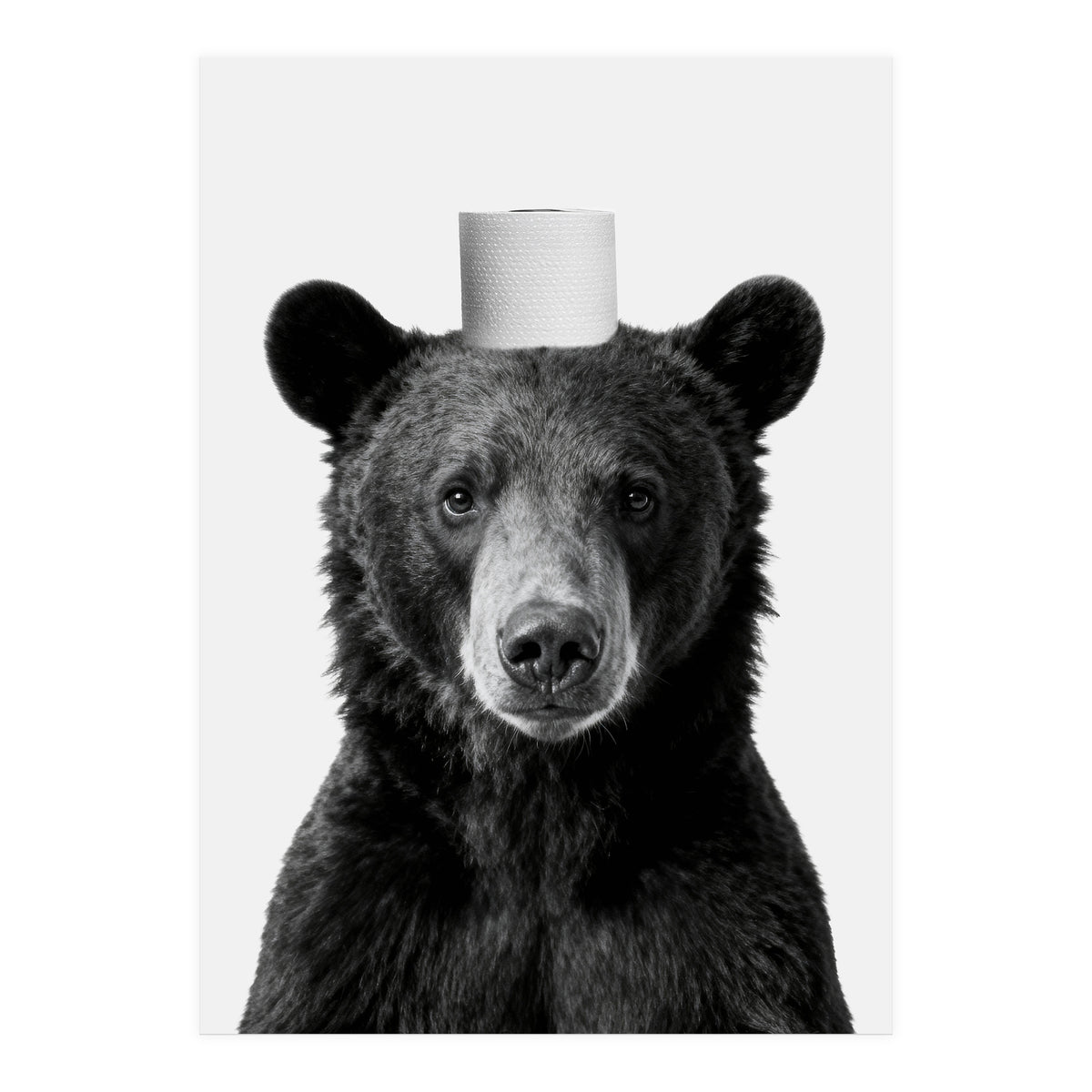 Bear, Toilet Paper Crown, Nursery Animal Art for Children (Print Only)