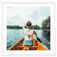 Row Your Own Boat | Woman Empowerment Confidence Painting | Positive Growth Mindset Boho Adventure