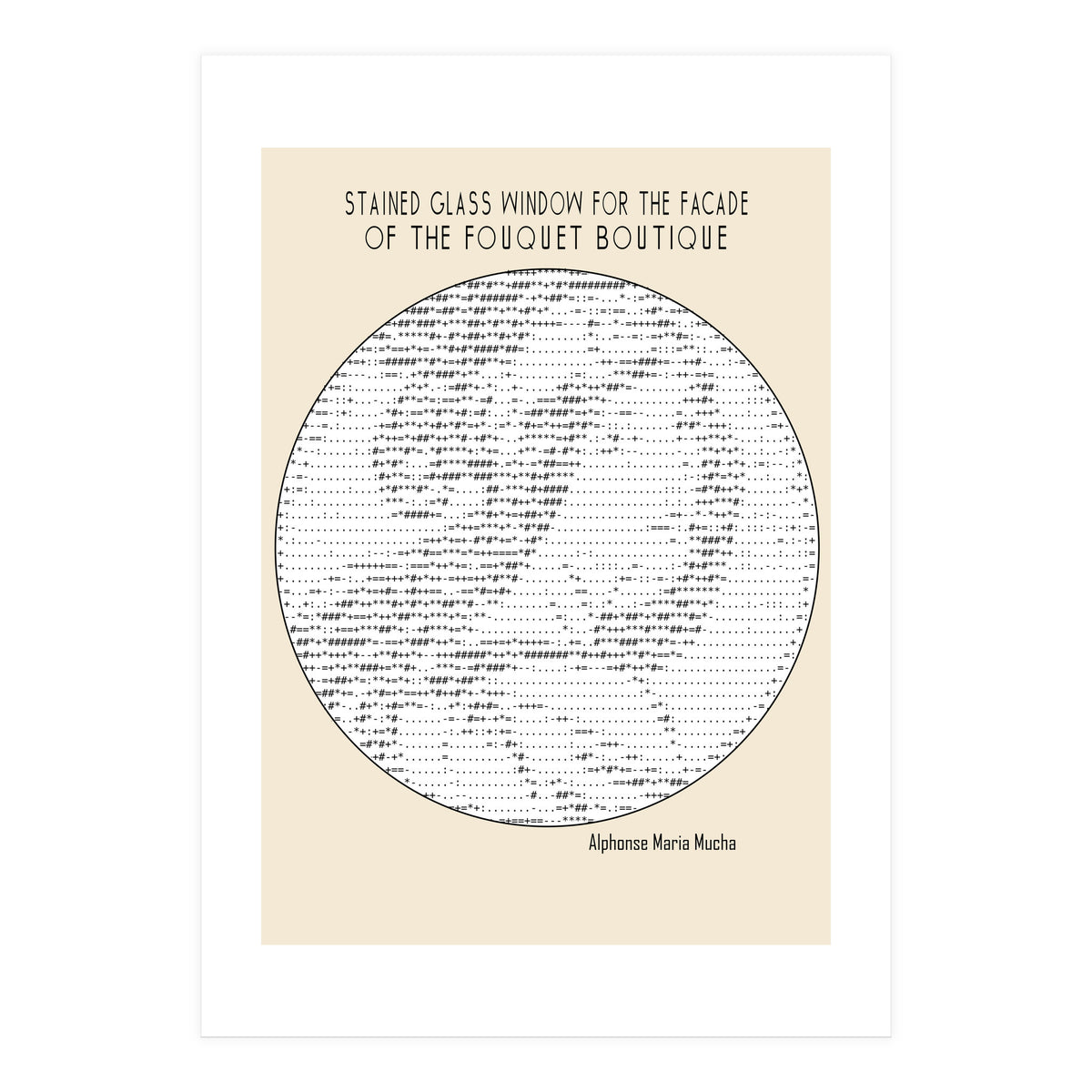 Stained Glass Window (ascii Art) (Print Only)