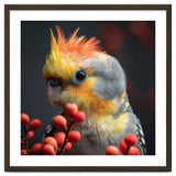 Close Up Of A Cockatiel Parrot With Orange Crest thumbnail