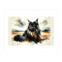 Mystical Black Cat In The Wild (Print Only)