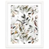 Watercolor Leaves Neutral Gray thumbnail