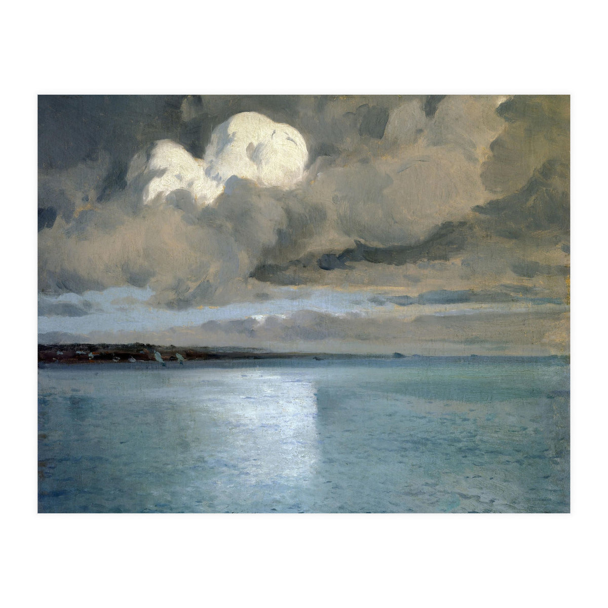 SEA LANDSCAPE OF CADAQUES ("MARINA DE CADAQUES") - OIL ON TABLE - 70X71 CM. (Print Only)