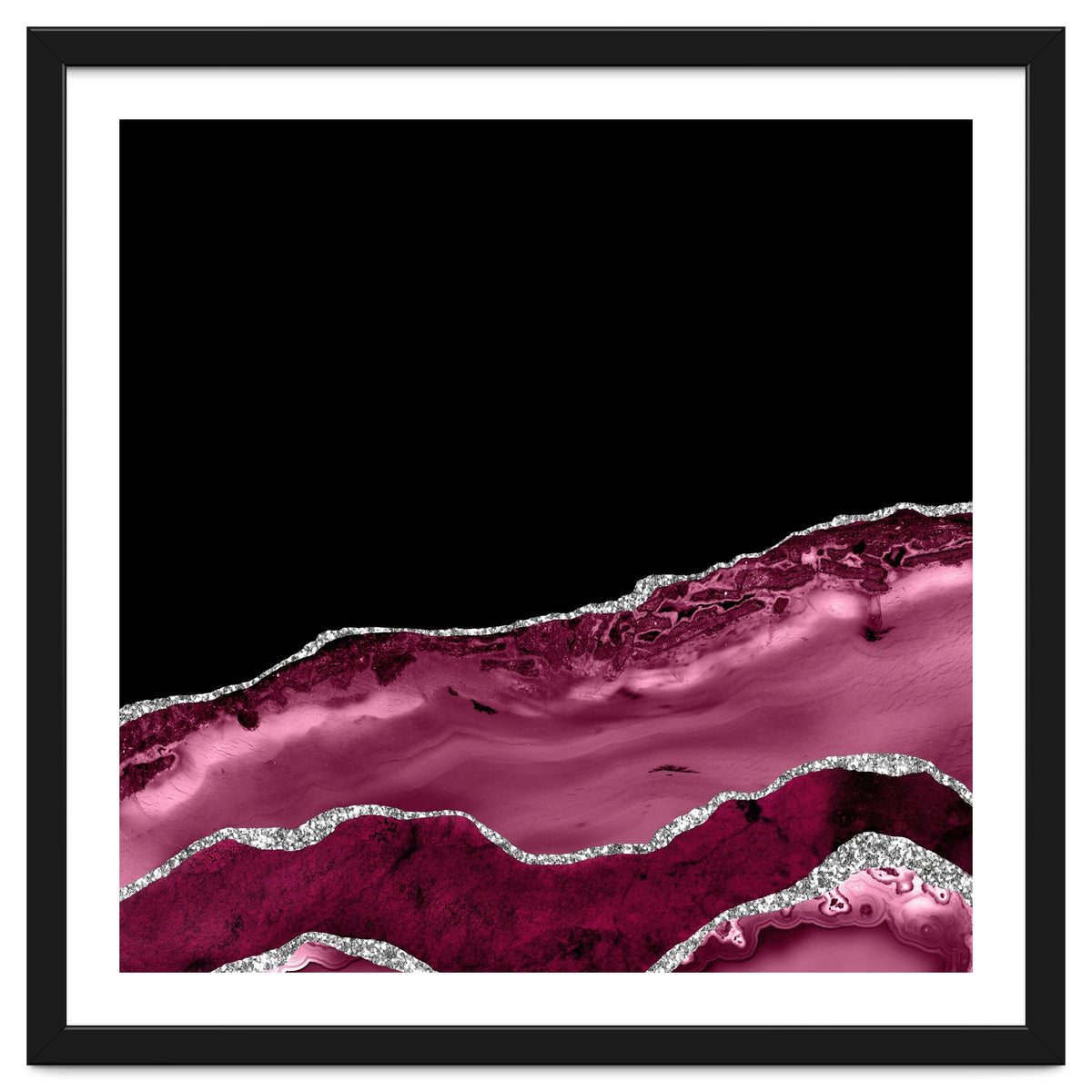 Burgundy & Silver Agate Texture 03