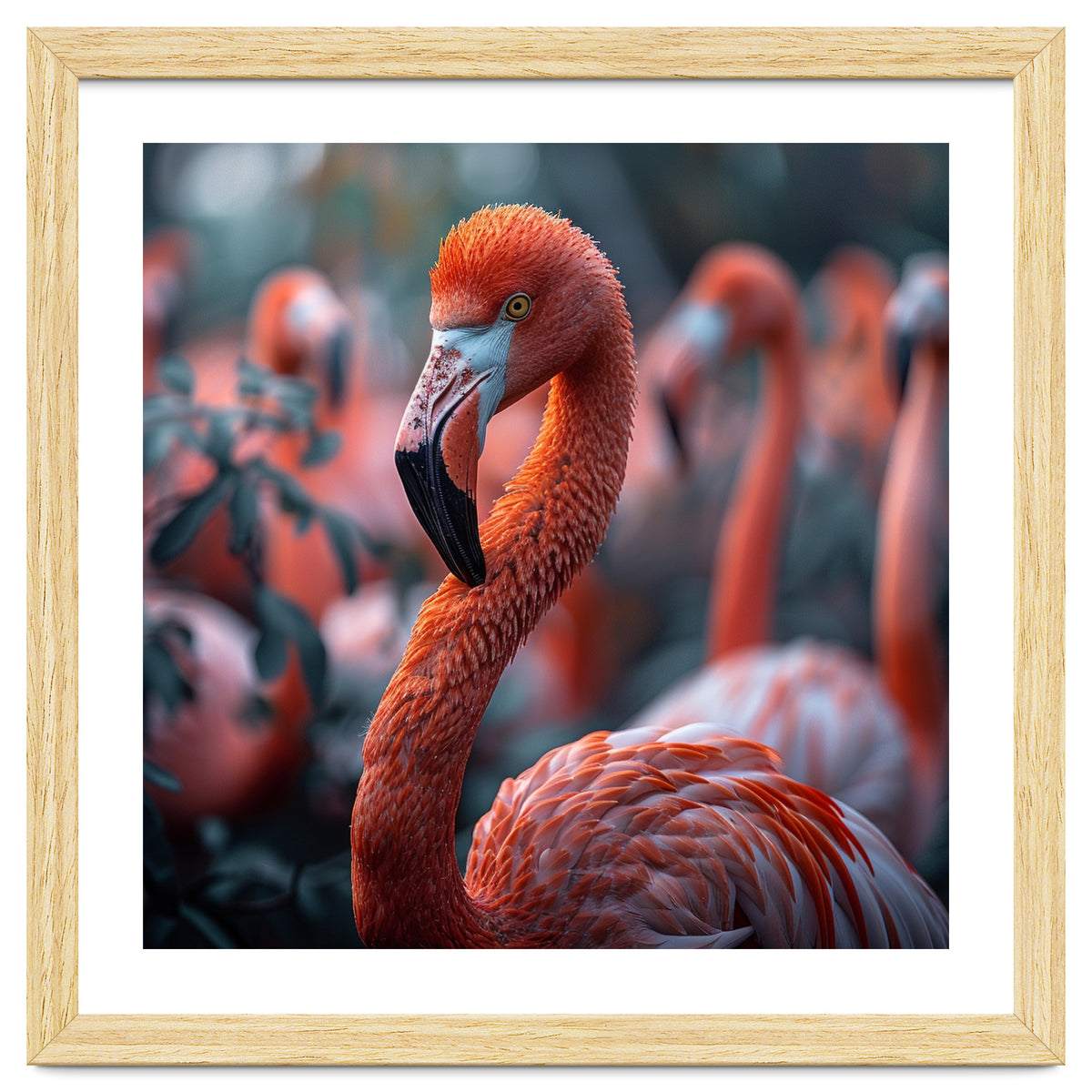 Beautiful Close Up Of A Pink Flamingo Bird