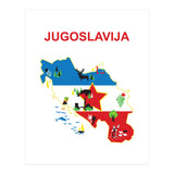 Yugoslavia Map (Print Only) thumbnail