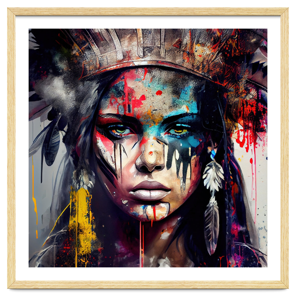 Powerful American Native Warrior Woman #5