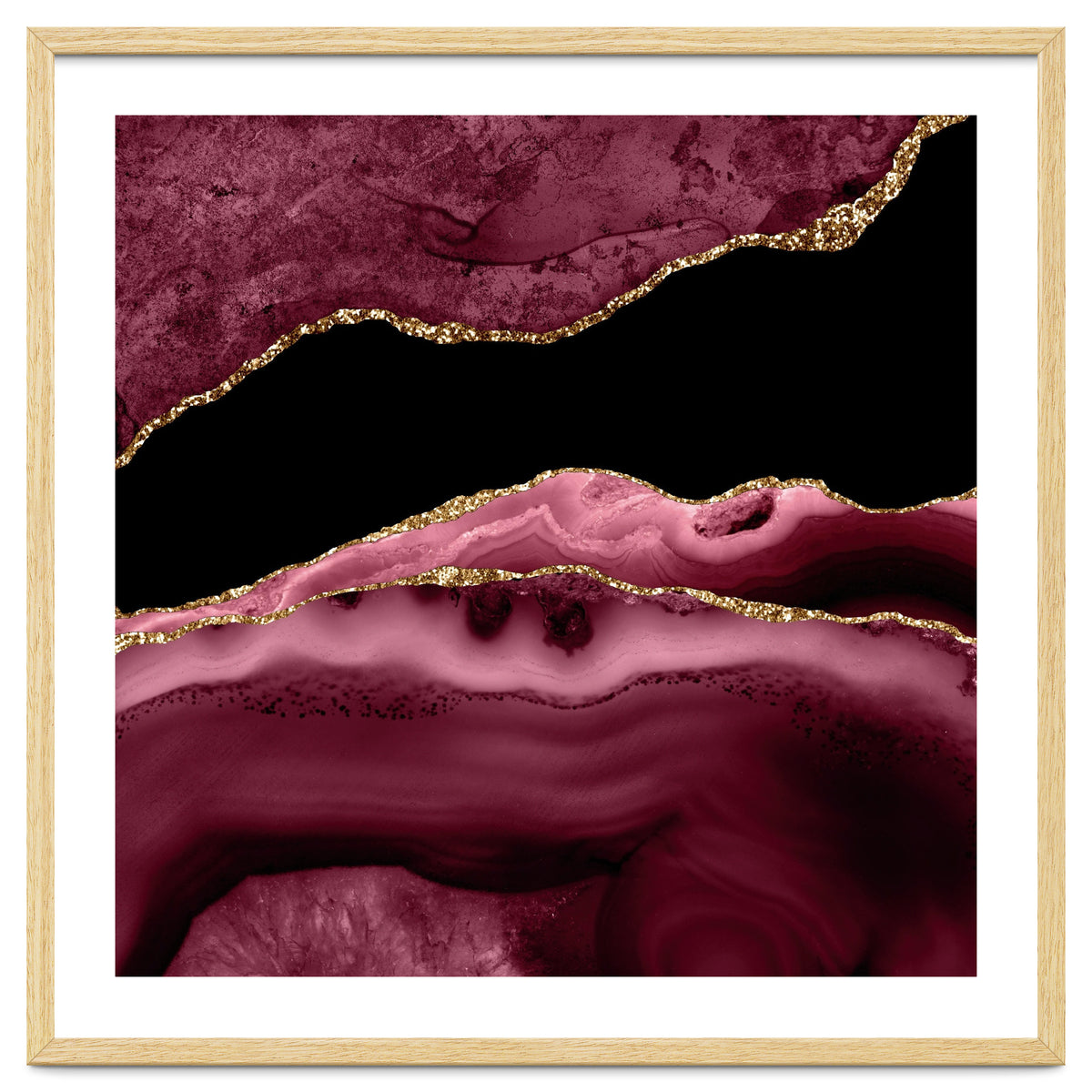 Burgundy & Gold Agate Texture 13