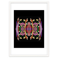 The Butterfly Effect Series 01, Paint Blot Mirror Colorful, Symmetrical Graphic, Eclectic Mandala