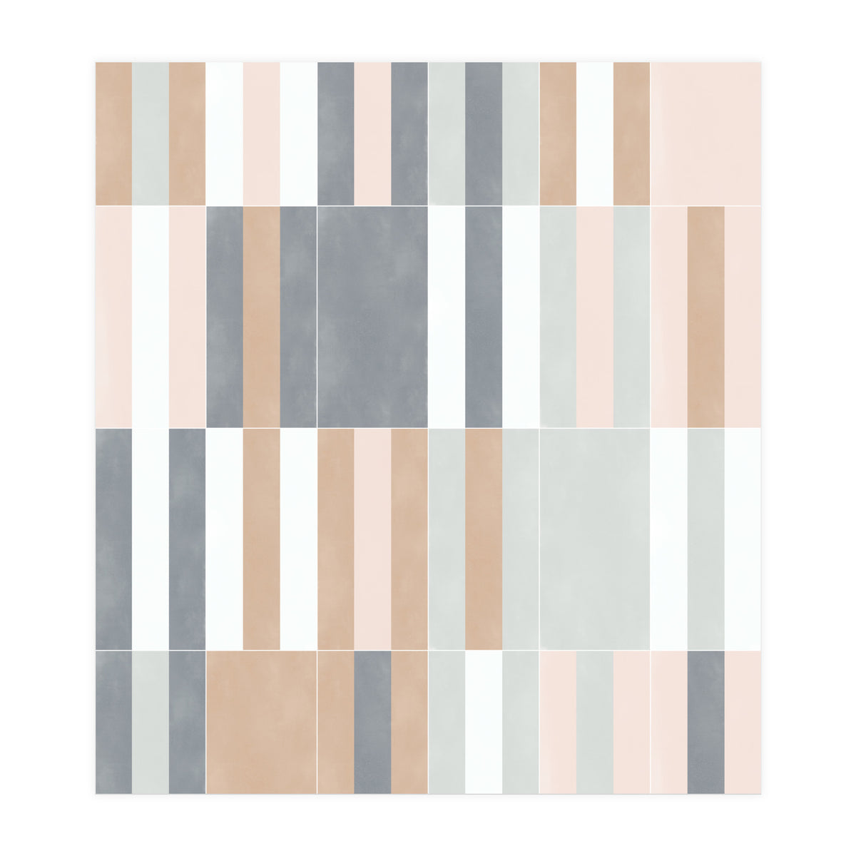 Muted Pastel Tiles 03 (Print Only)