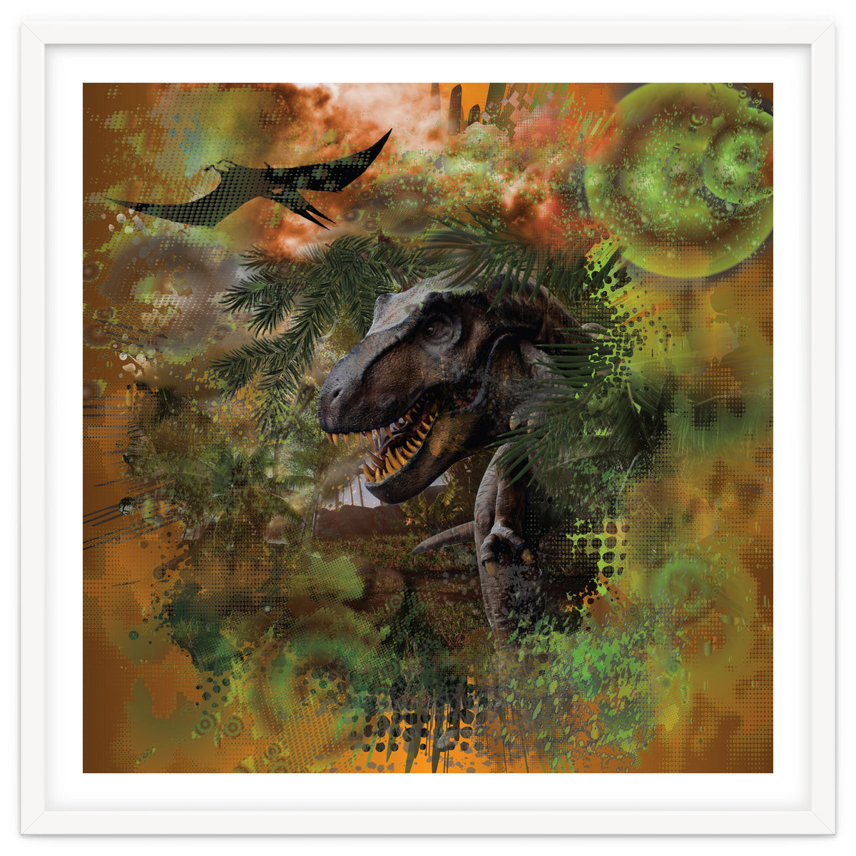 Dinosaur Jurassic T-Rex Collage