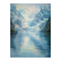 Ethereal Descent: The Glimmering Silence of the Ancient Glacial Fjord (Print Only)