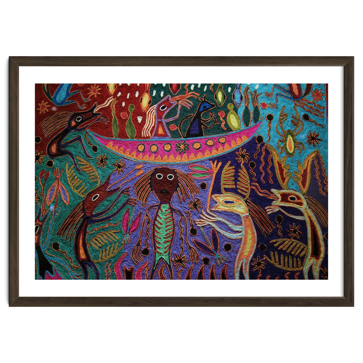 Mexico.Mexico city.National Museum of Anthropology. Huichol art.