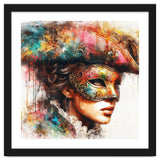 Watercolor Carnival Venetian Mask Woman thumbnail