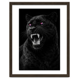 Black leopard with colorful eyes portrait thumbnail