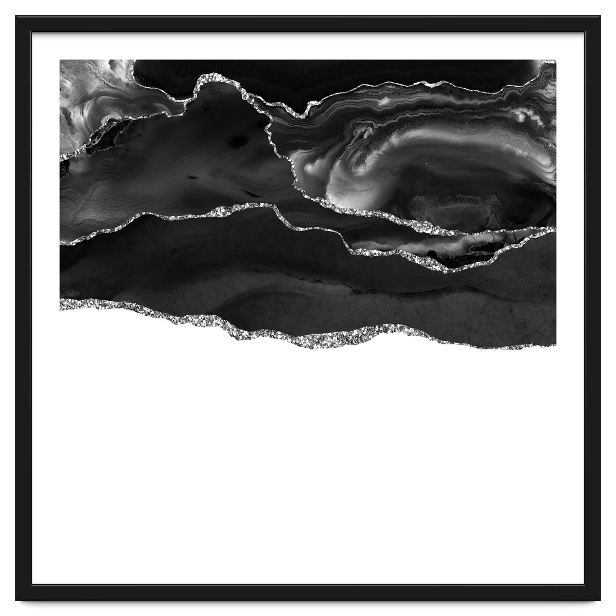 Black & Silver Agate Texture 05
