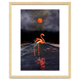 Flamingo and Red Moon thumbnail