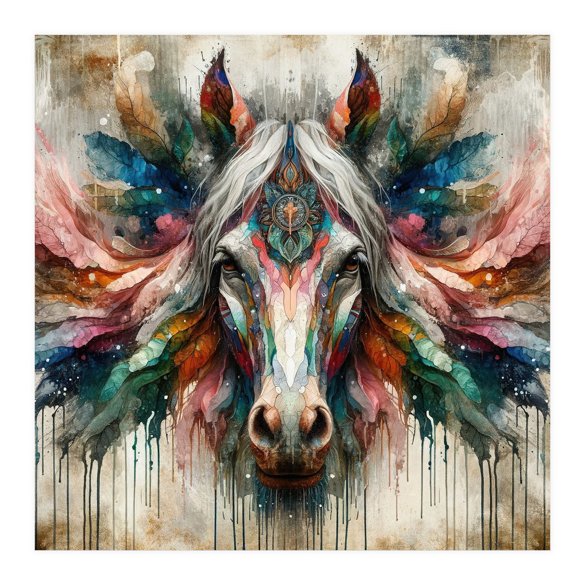 Ornate Horse Portrait (Print Only)