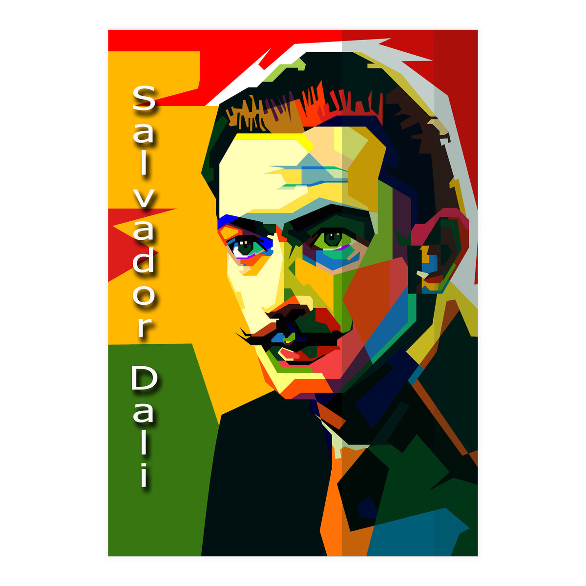 Salvador Dali Maestro Painting In Pop Art WPAP (Print Only)