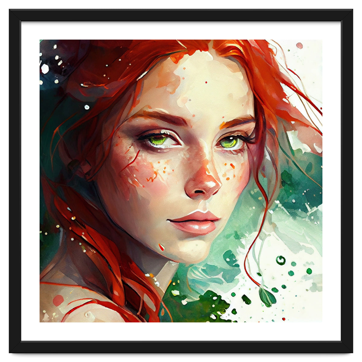 Watercolor Little Mermaid