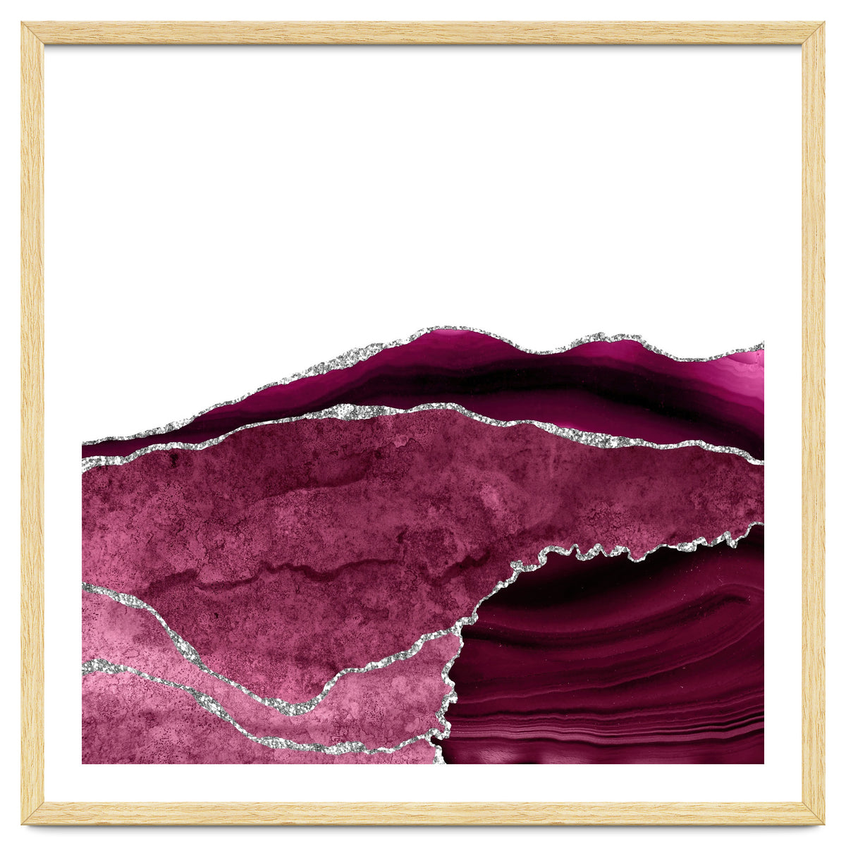 Burgundy & Silver Agate Texture 14